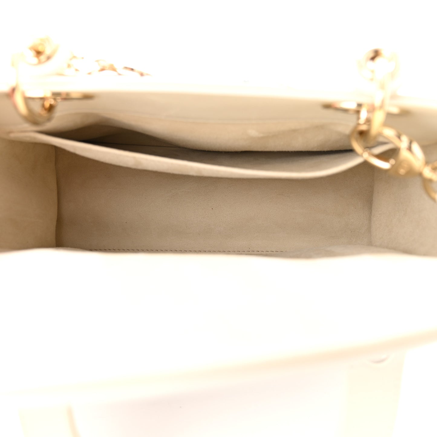 Calfskin Embroidered Medium Lady Dior White Multicolor