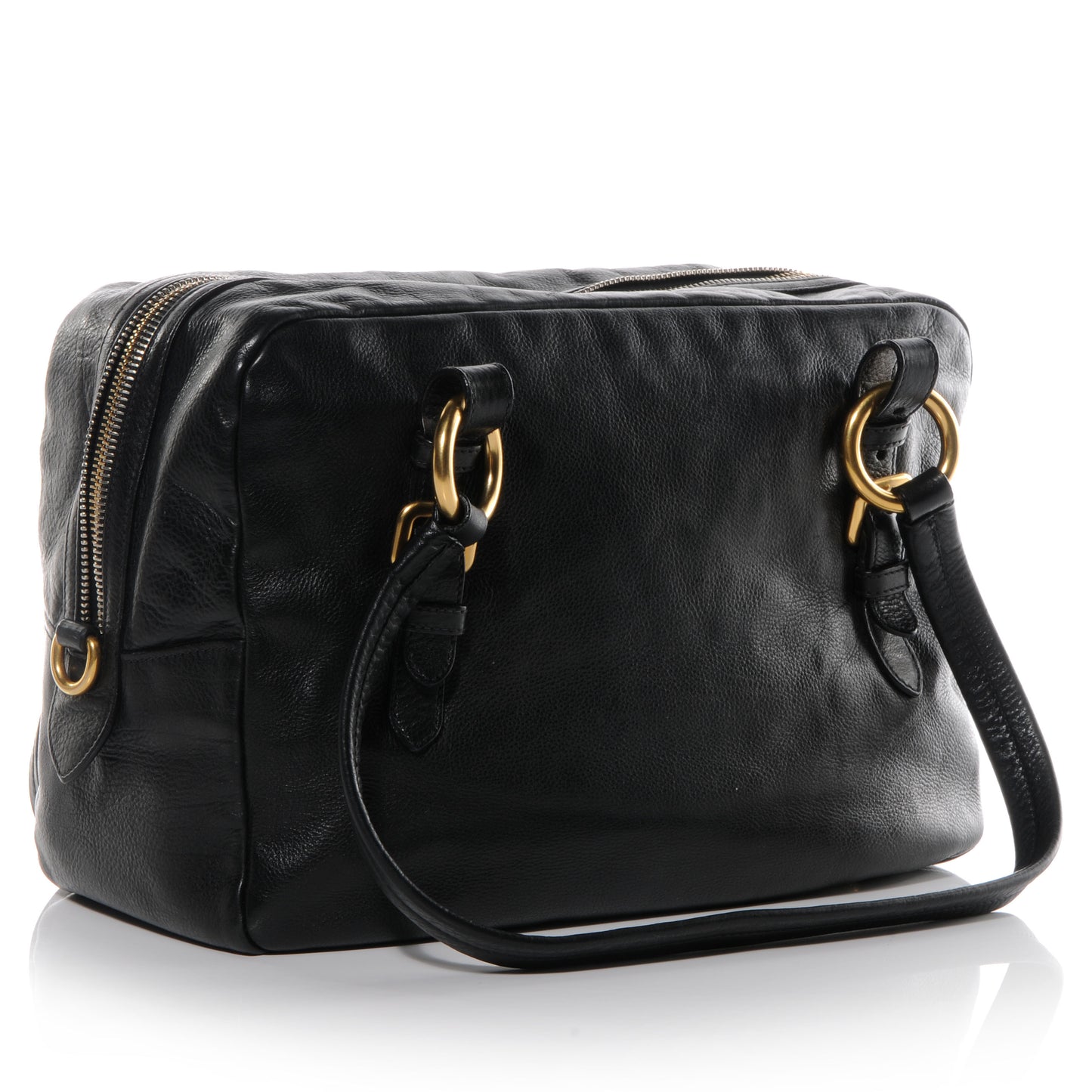 Soft Calf Bowler Bag Black