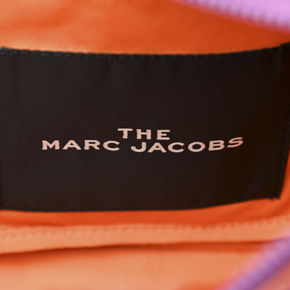 Marc Jacobs Cotton Canvas Striped Medium The Traveler Tote Bag Purple 6 of 13