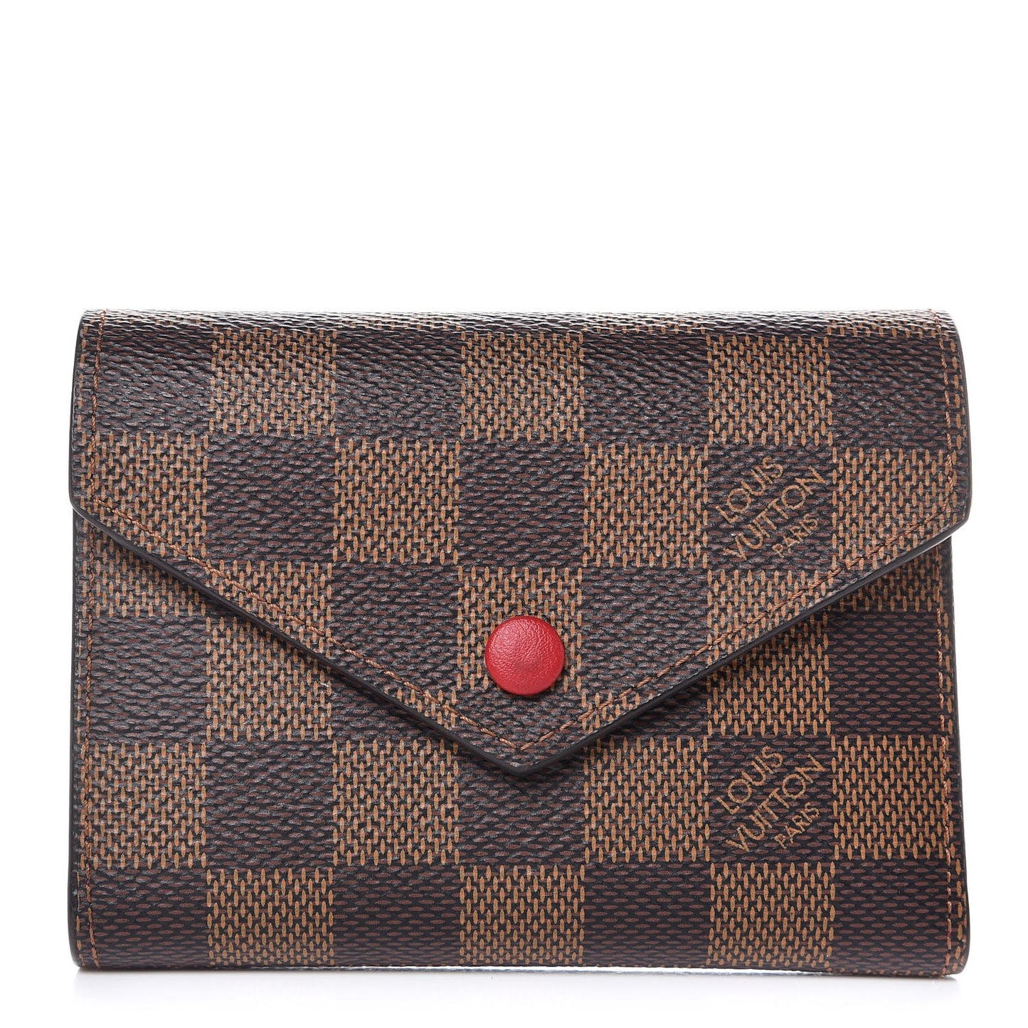 Damier Ebene Victorine Wallet Red