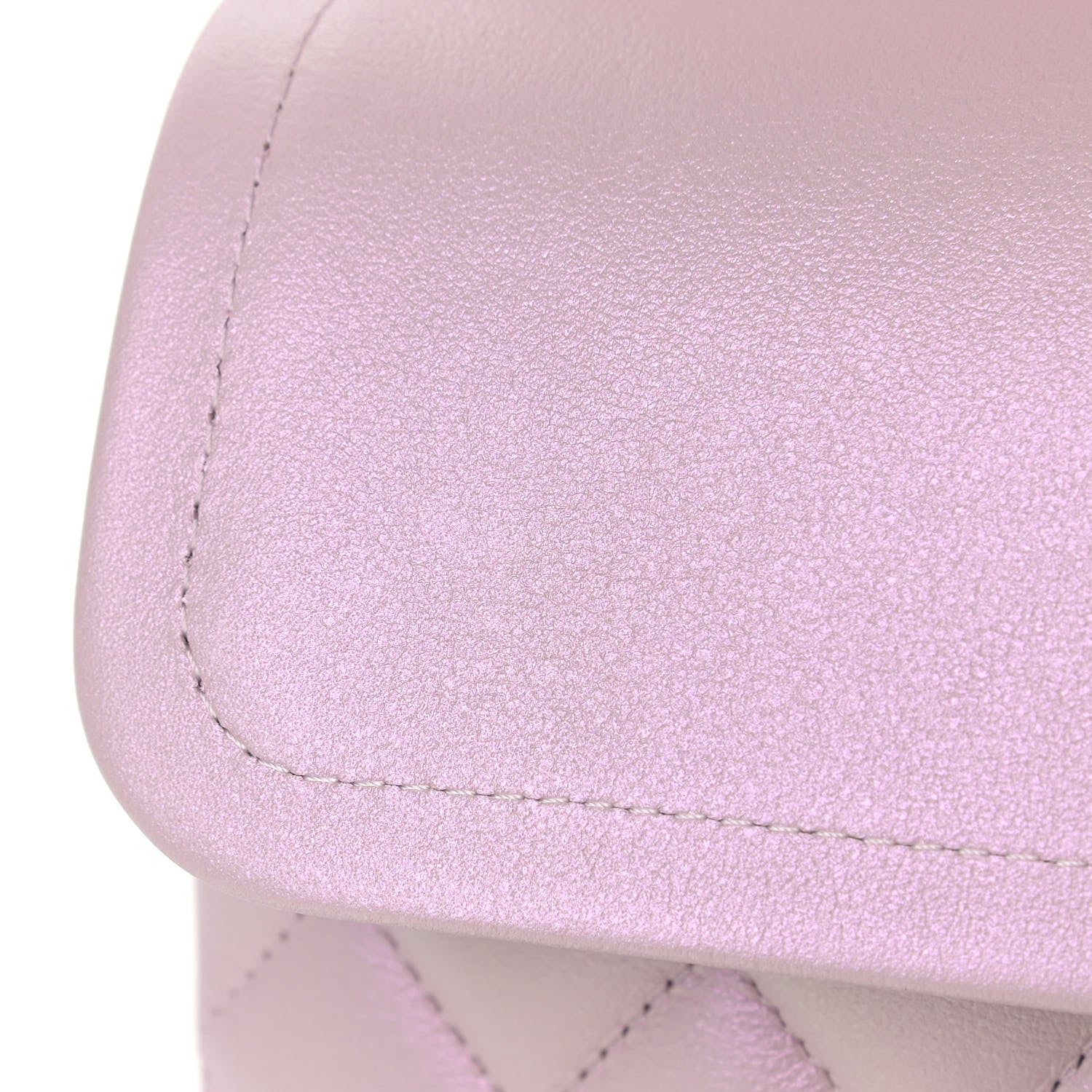 Chanel Iridescent Calfskin Quilted Medium Double Flap Light Pink 10 of 11