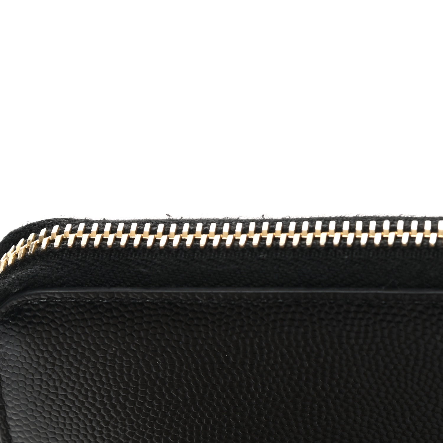 Saint Laurent Grain De Poudre Monogram Zip Around Wallet Black 9 of 11