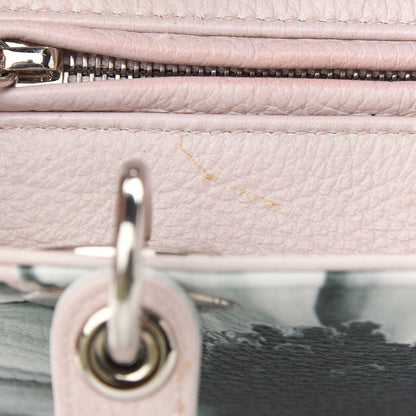 Christian Dior Deerskin Floral Printed Medium Lady Dior Pink 10 of 10