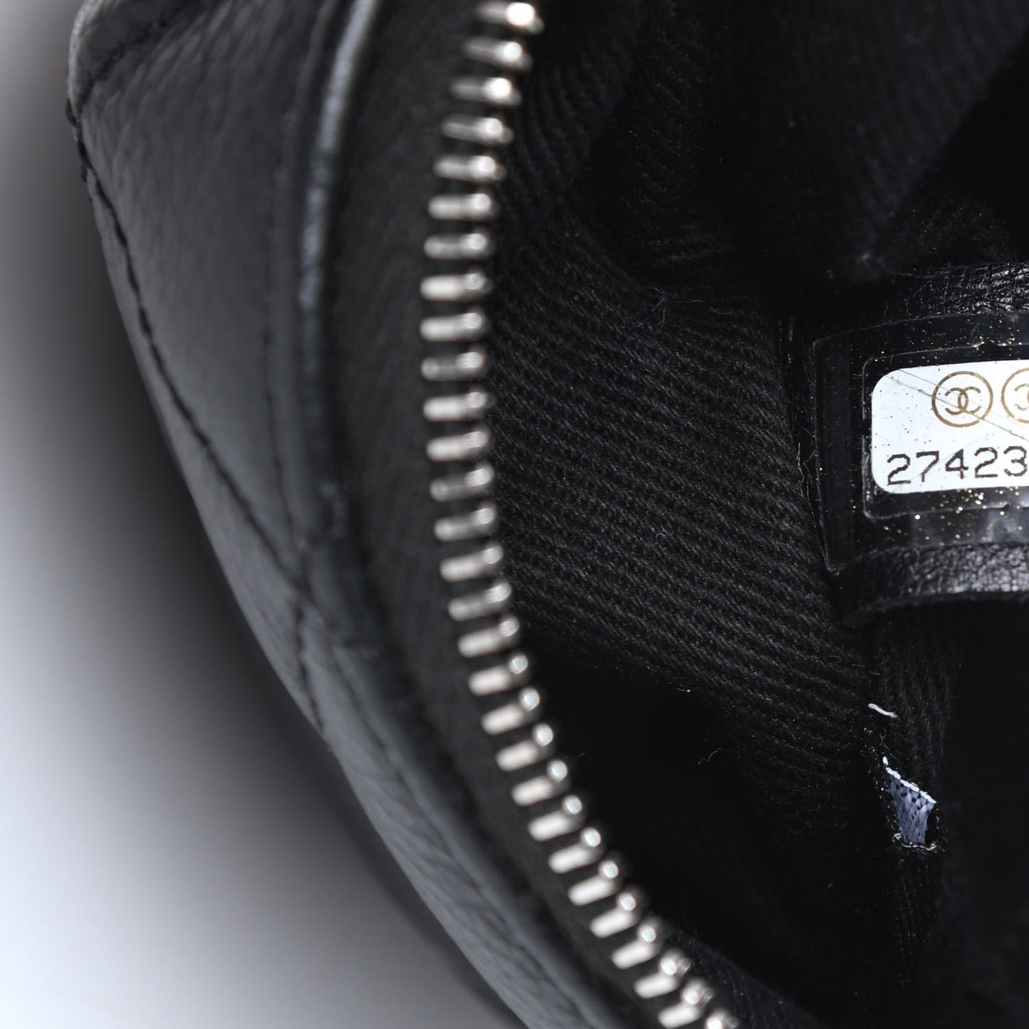 Grained Calfskin Quilted Waist Belt Bag Black