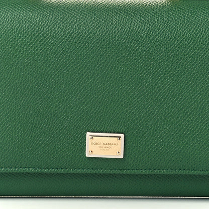 Dolce & Gabbana Dauphine Wallet On Chain Green 7 of 10