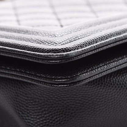 Chanel Caviar Quilted Medium Boy Flap Black 12 of 15