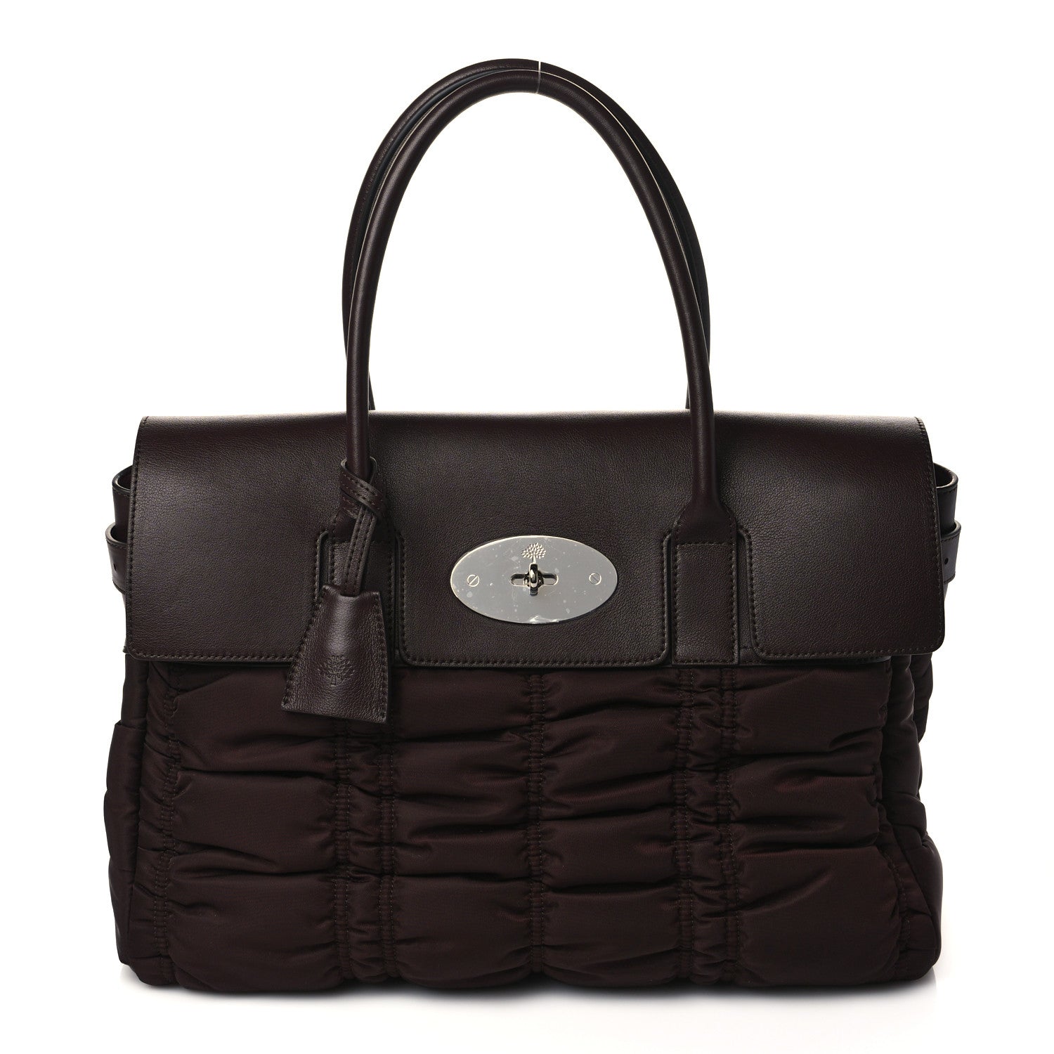 Mulberry Ruched Nylon Calfskin Bayswater Oxblood 1 of 9