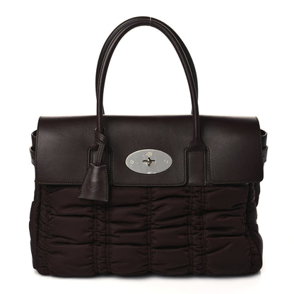 Mulberry Ruched Nylon Calfskin Bayswater Oxblood 1 of 9