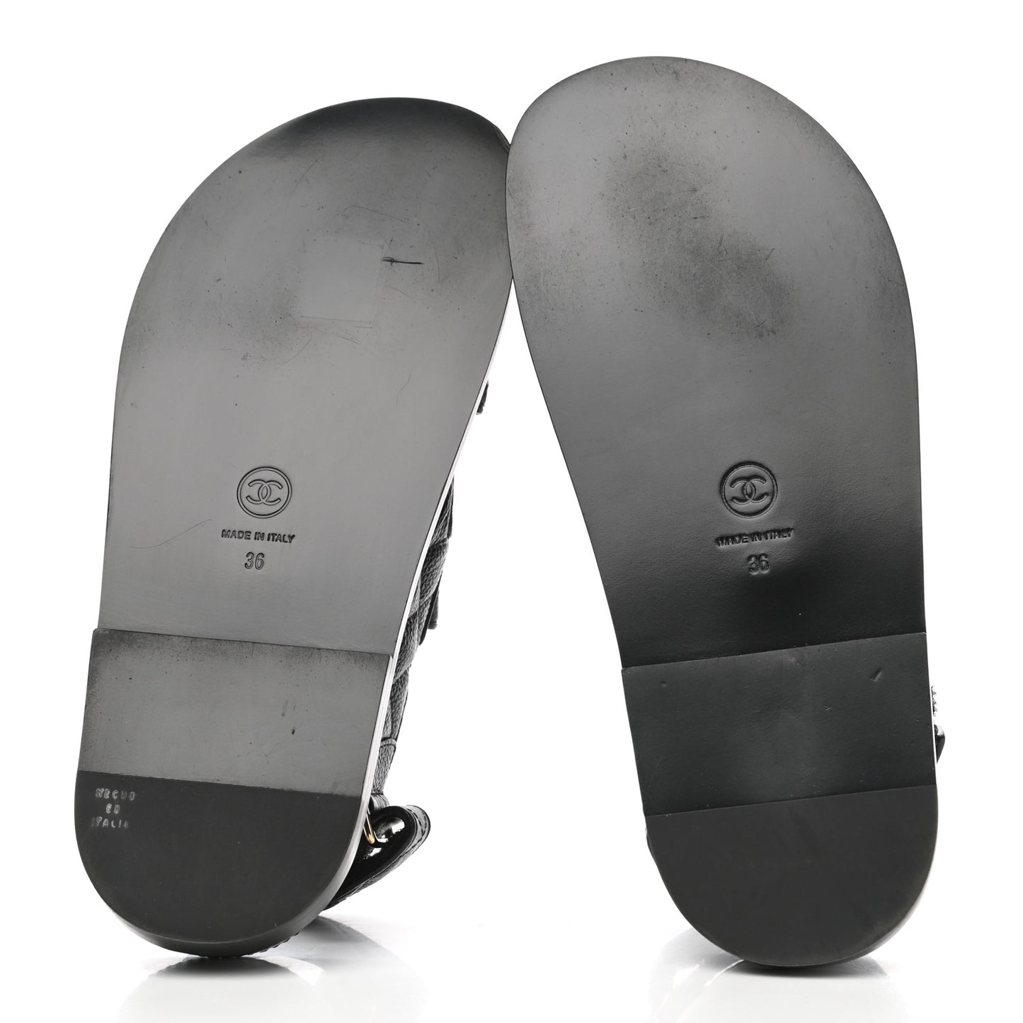 Grained Calfskin Velcro Dad Sandals 36 Black
