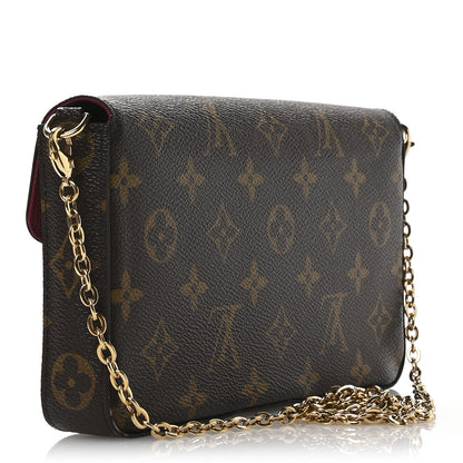 Louis Vuitton Monogram Pochette Felicie Chain Wallet Fuchsia 4 of 14