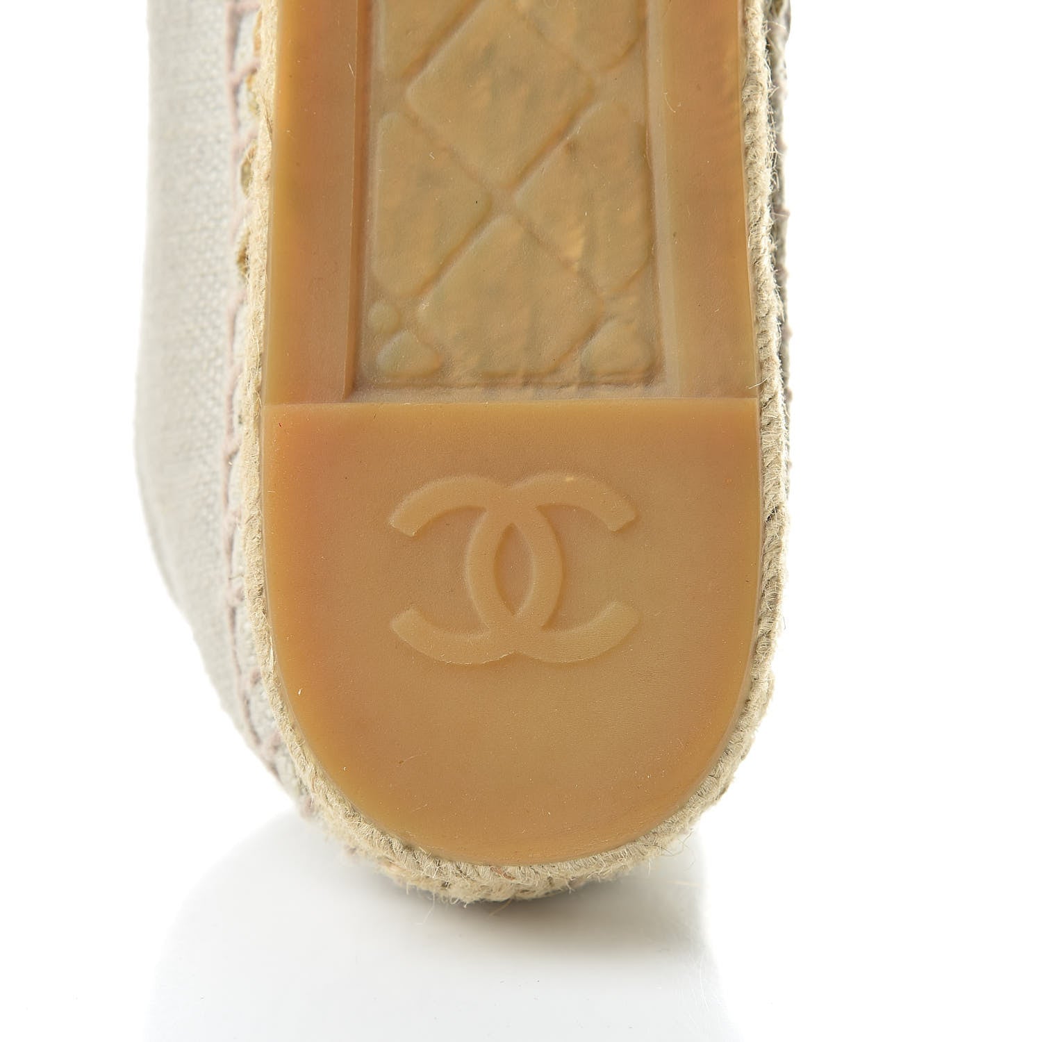 Chanel Linen CC Espadrilles 40 Beige Black 9 of 14