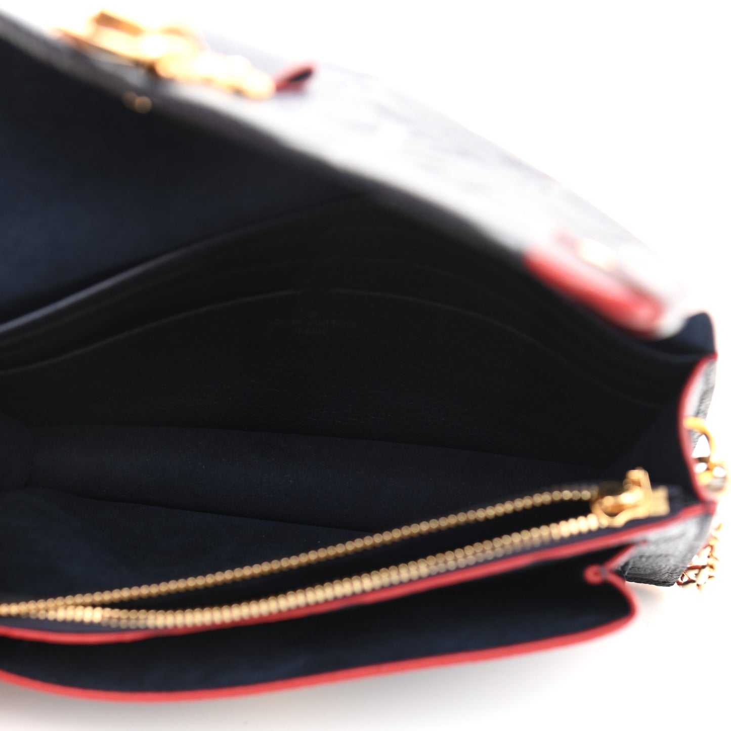 Empreinte Vavin Chain Wallet Marine Rouge