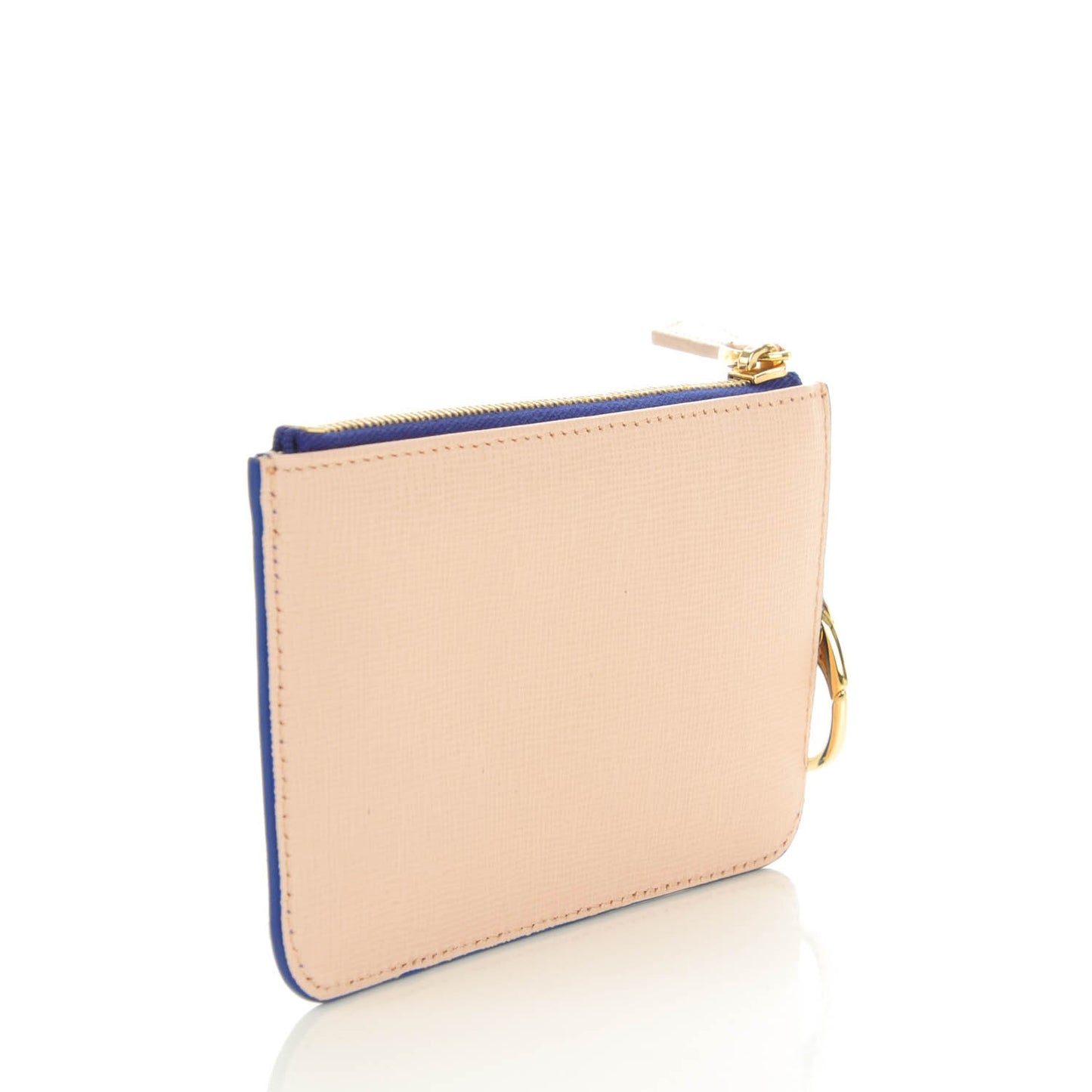 Vitello Elite Bi-Color Coin Pouch Key Case Blue Neon Plaster