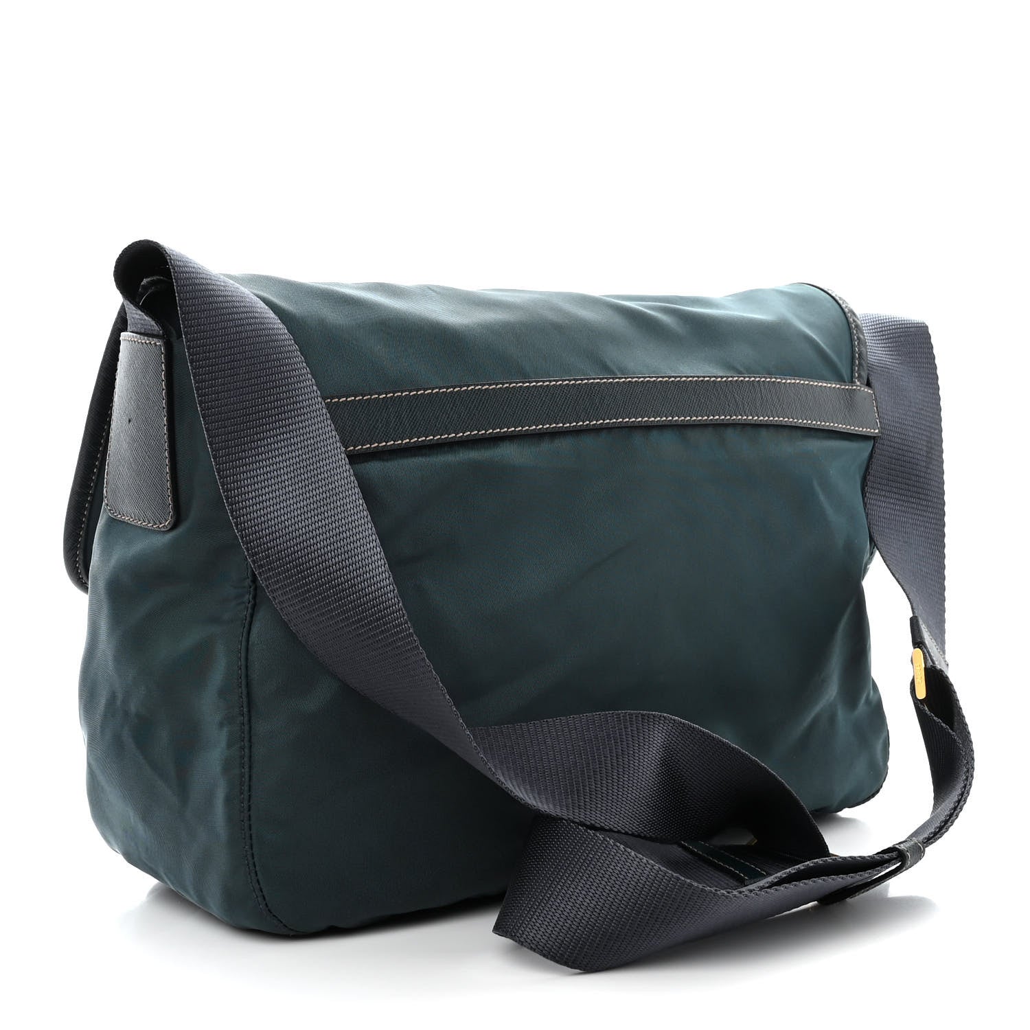 Prada Tessuto Nylon Saffiano Vela Messenger Bag Navy 3 of 11