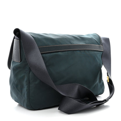 Prada Tessuto Nylon Saffiano Vela Messenger Bag Navy 3 of 11