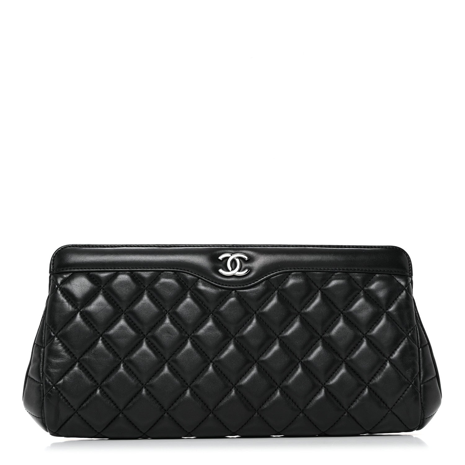 Chanel Lambskin Quilted Clutch Black 1 of 8