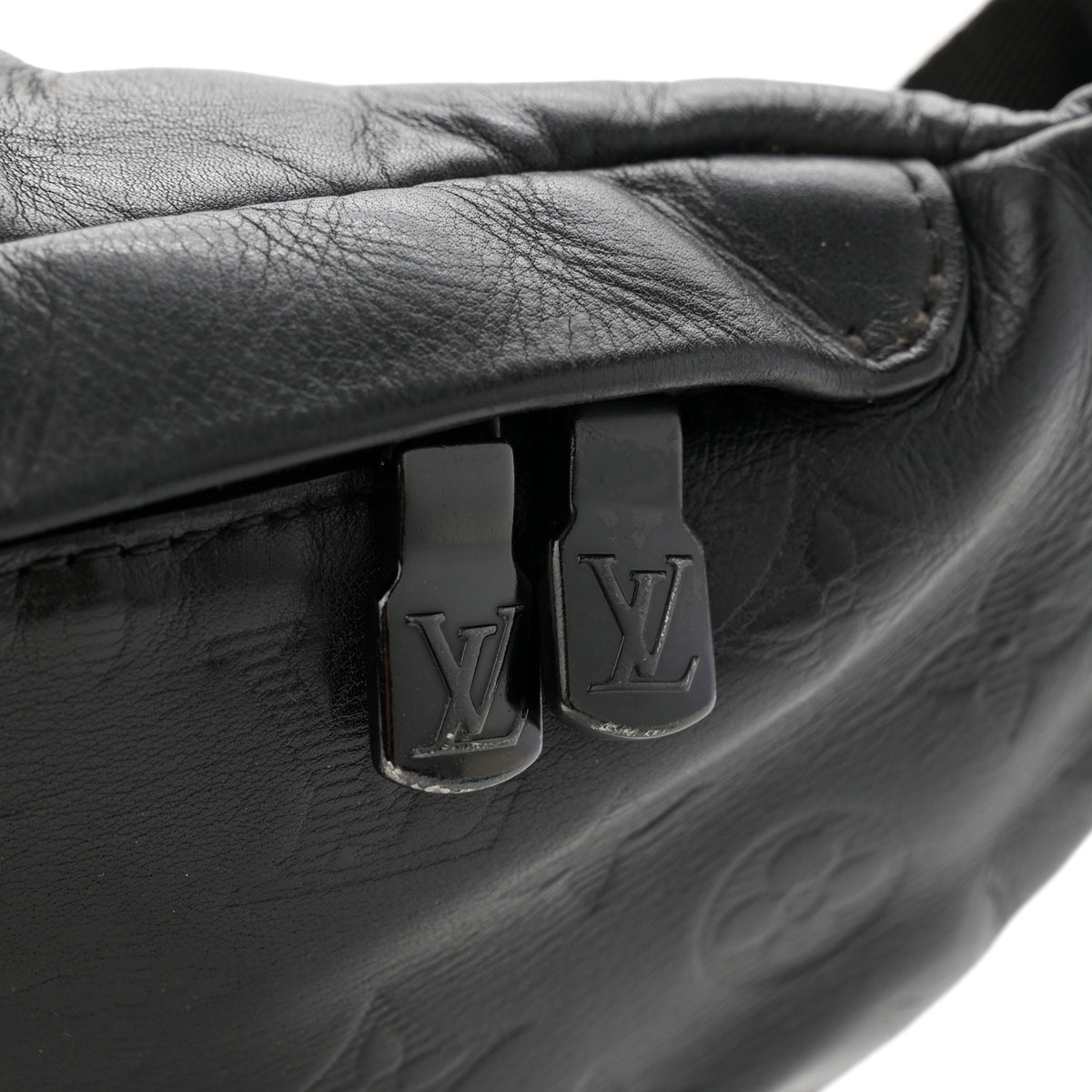Louis Vuitton Calfskin Monogram Shadow Discovery Bumbag Black 11 of 12