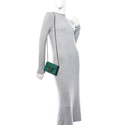 Gucci Dollar Calfskin Crystal Super Mini Dionysus Shoulder Bag Emerald 2 of 11