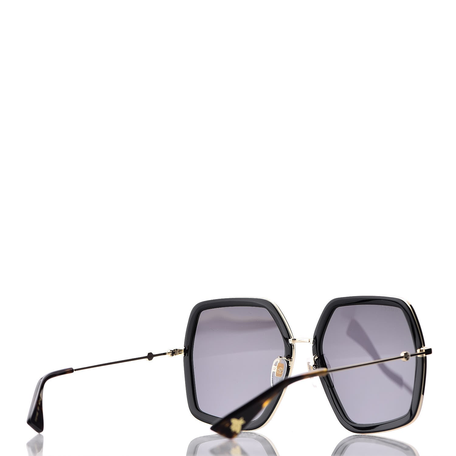 Gucci Acetate Oversize Square Frame GG0106S Sunglasses Black 4 of 7