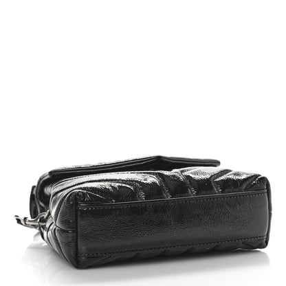 Saint Laurent Patent Y Quilted Monogram Toy Loulou Crossbody Bag Black 4 of 9