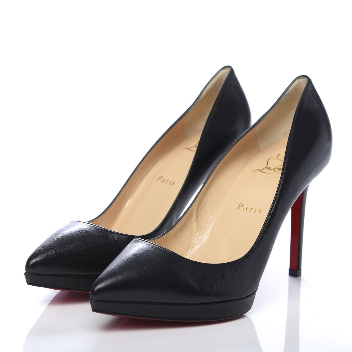 Christian Louboutin Shiny Nappa Pigalle Plato 100 Pumps 39 Black 3 of 7