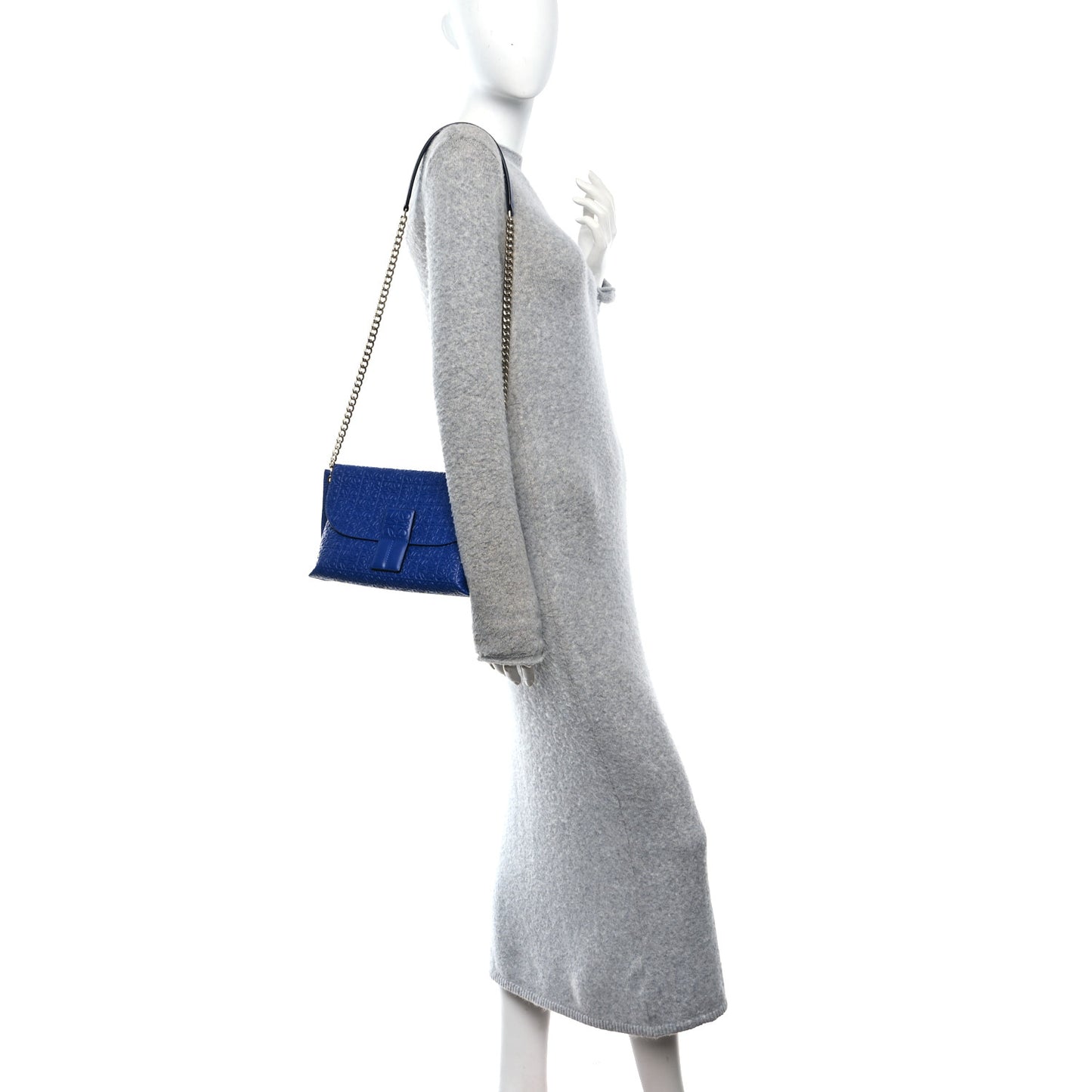 Goatskin Avenue Shoulder Bag Blue