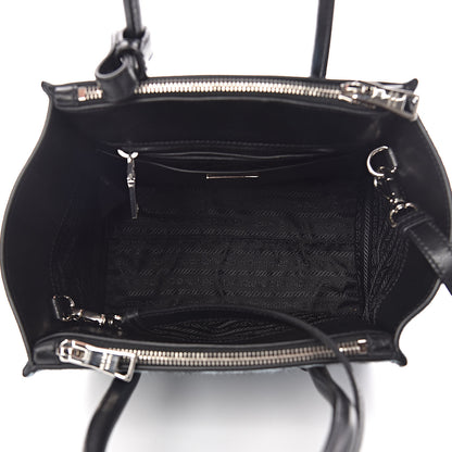Prada Calf Hair Suede Leopard Print Mini Twin Pocket Tote Mare Black 7 of 12