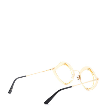 Gucci Metal Crystal Cat Eye Sunglasses GG0046S Gold 4 of 8