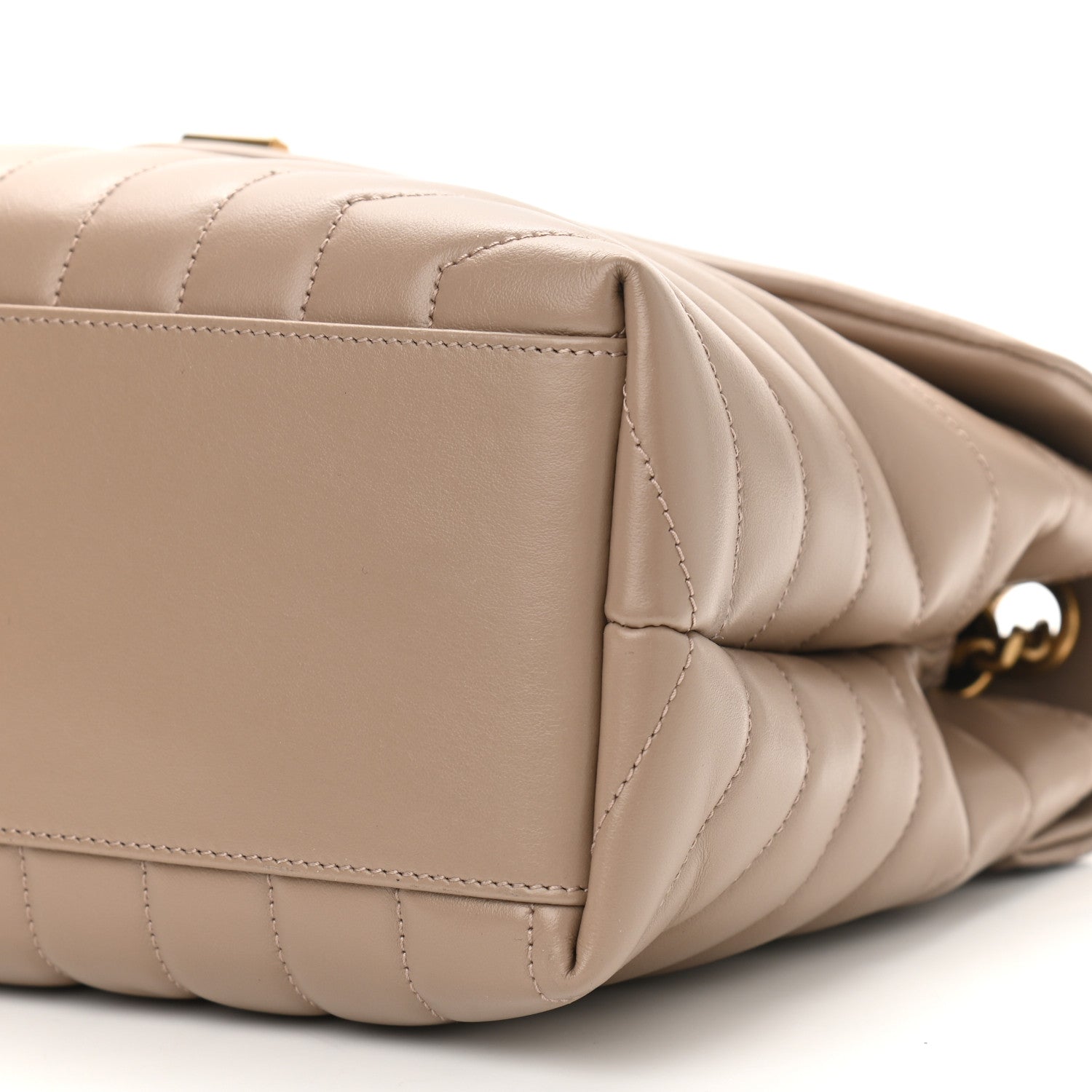 Saint Laurent Calfskin Y Quilted Monogram Medium Loulou Chain Satchel Dark Beige 10 of 10