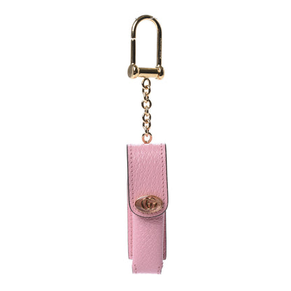 Gucci Textured Calfskin Enamel Single Porte Rouges Keychain Wild Rose 1 of 4
