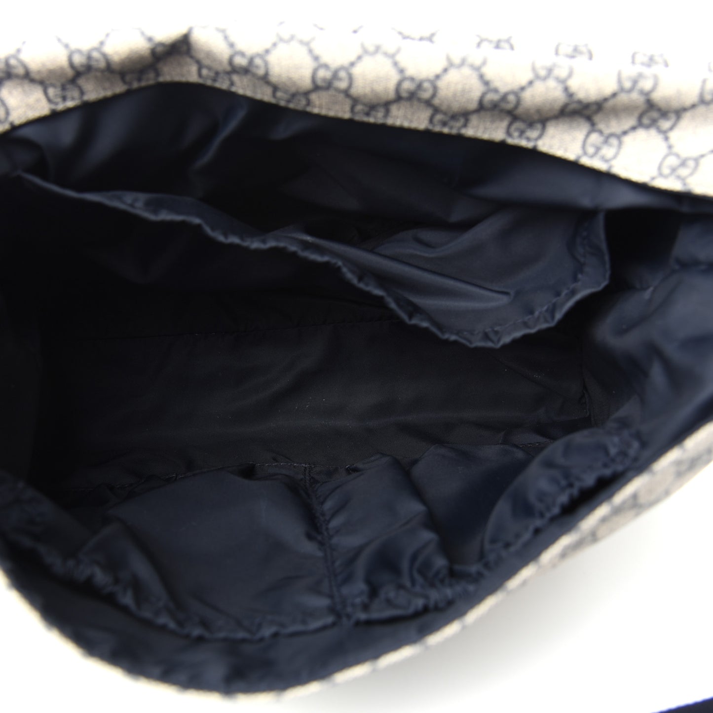GG Plus Monogram Messenger Diaper Bag Navy