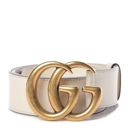 Gucci Calfskin Double G 40mm Belt 75 30 Mystic White 1 of 8