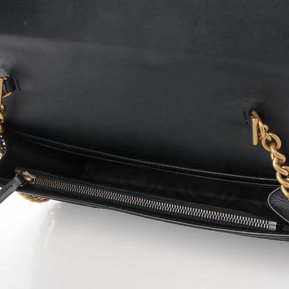Gucci Calfskin Queen Margaret Chain Wallet Mystic White Black 7 of 9