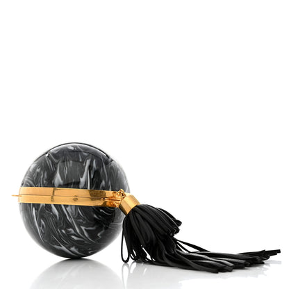 Alexander McQueen Nappa Plexiglass Sphere Skull Clutch Smoked Black 4 of 10