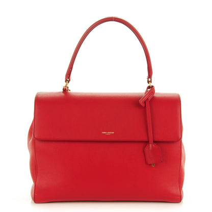Saint Laurent Calfskin Medium Moujik Top Handle Bag Lipstick Red 1 of 10