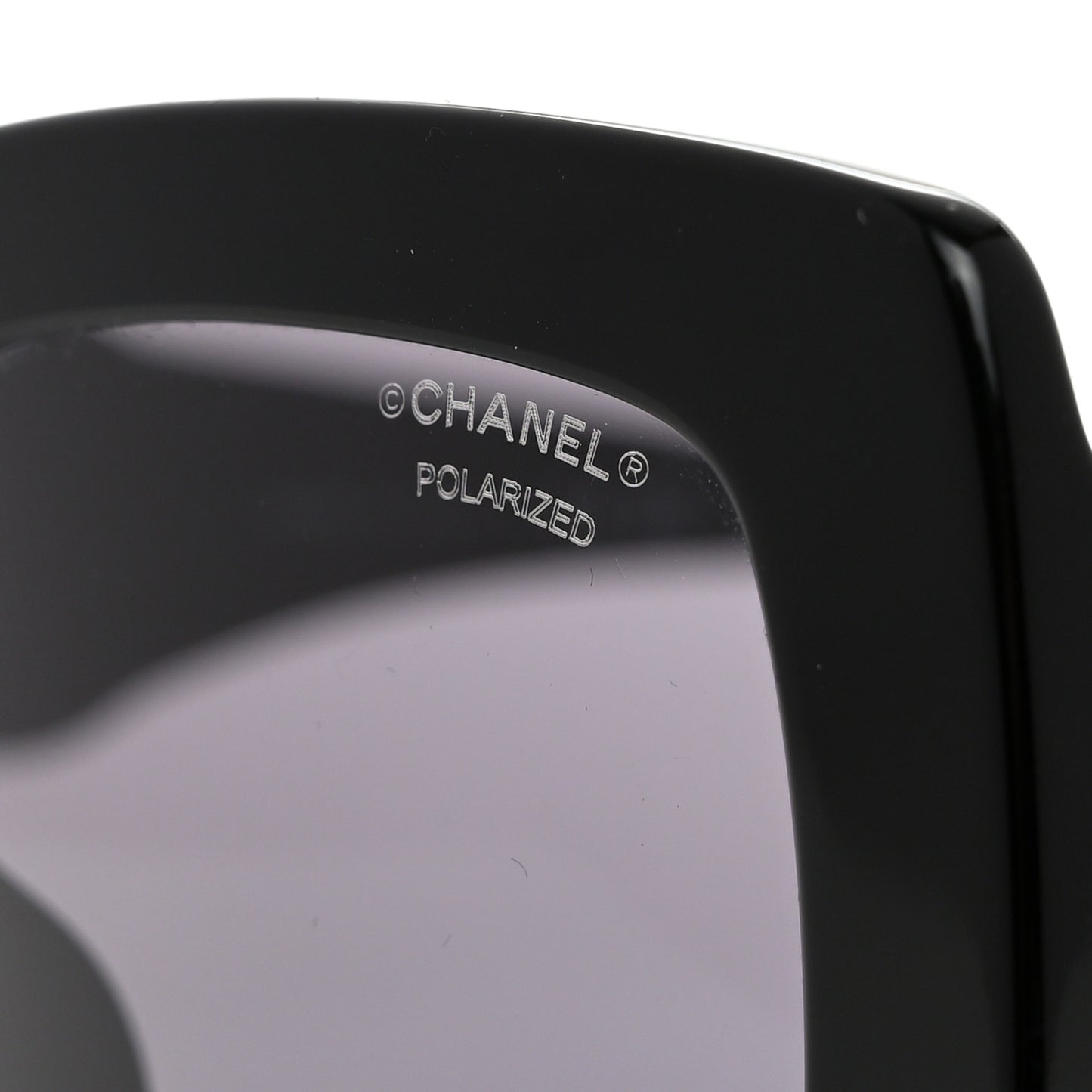 Acetate Calfskin Square Sunglasses 5474-Q-A Black