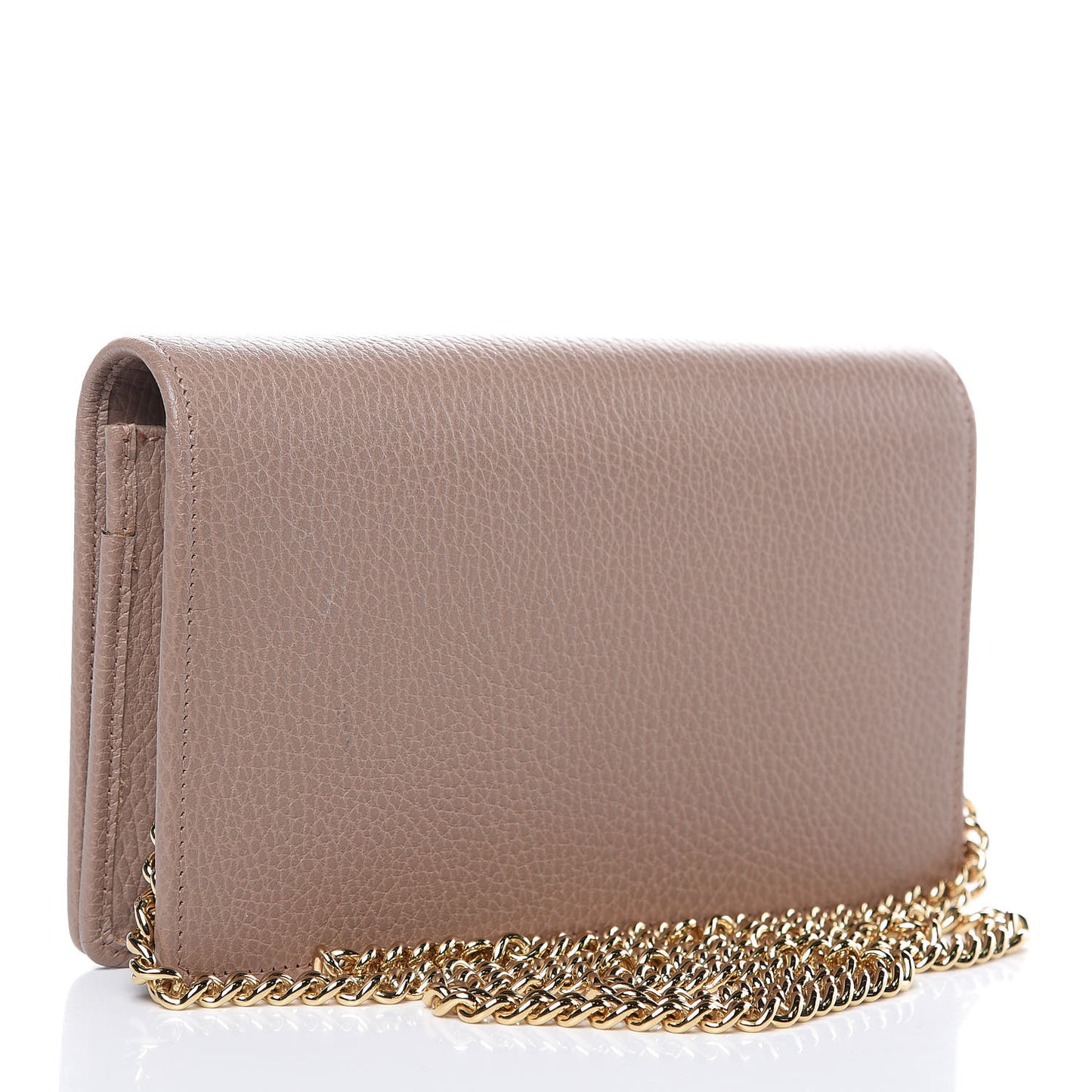 Calfskin Mini GG Marmont Chain Wallet Porcelain Rose