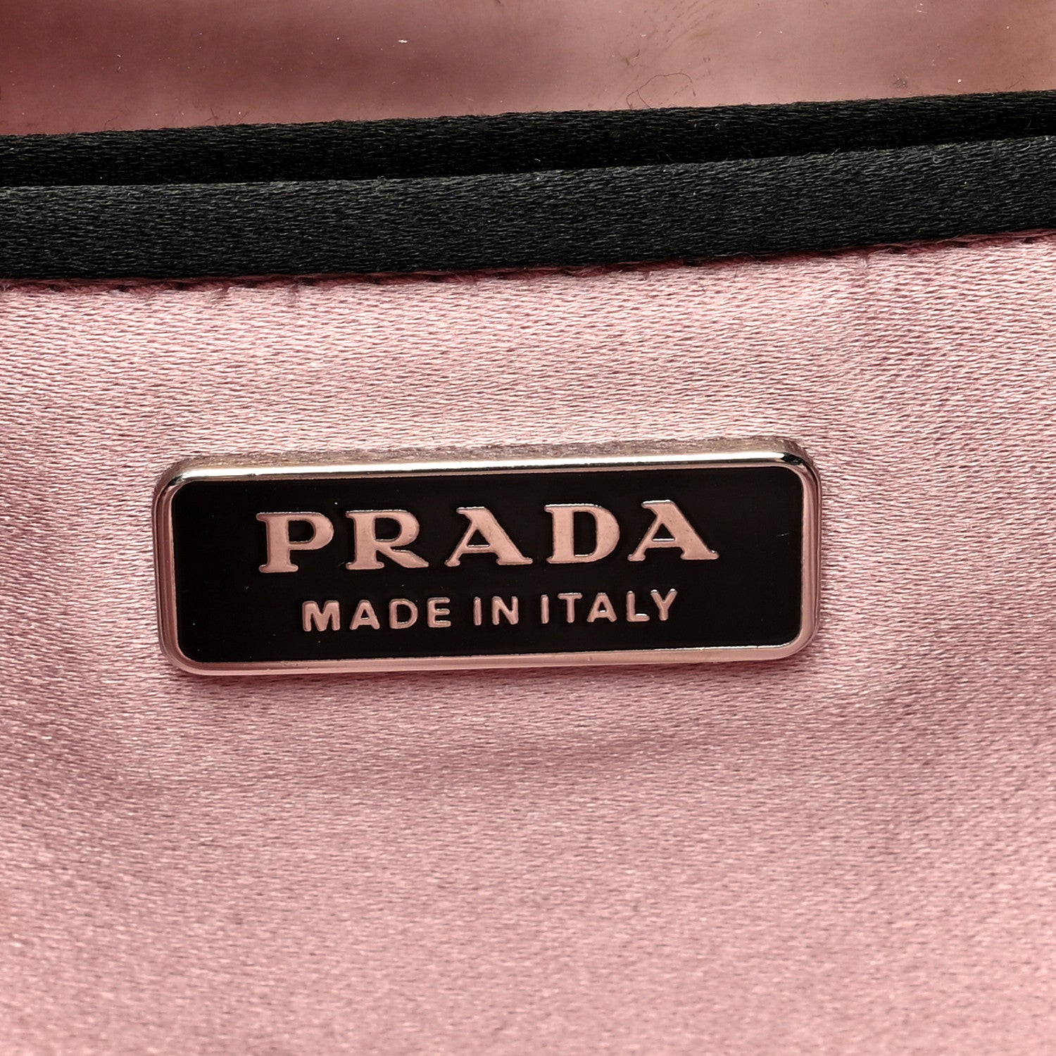 Prada Nappa Dressy Gaufre Ruched Flap Clutch Black 6 of 6
