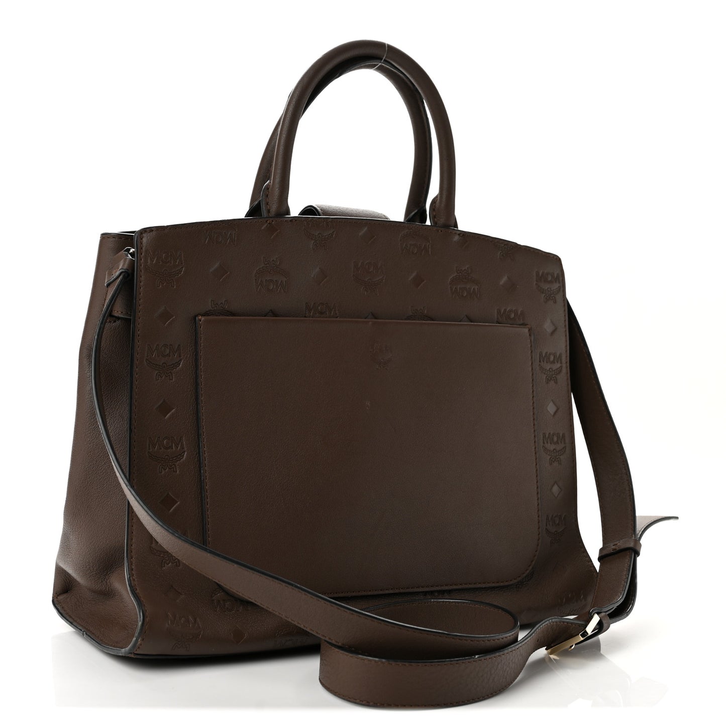 Calfskin Ottomar Monogram Medium Essential Tote Chestnut