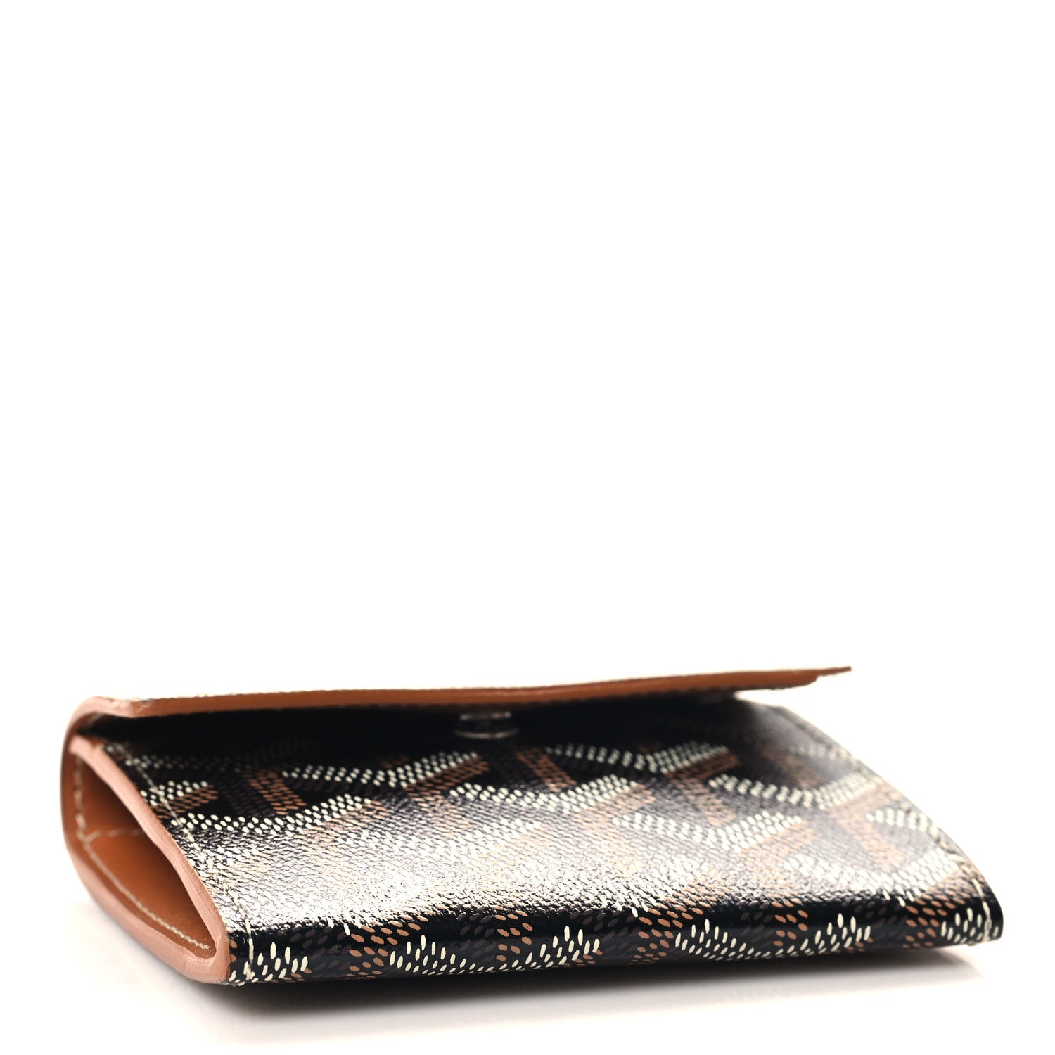 Goyard Goyardine Marigny Coin Purse Wallet Black Gold 4 of 7