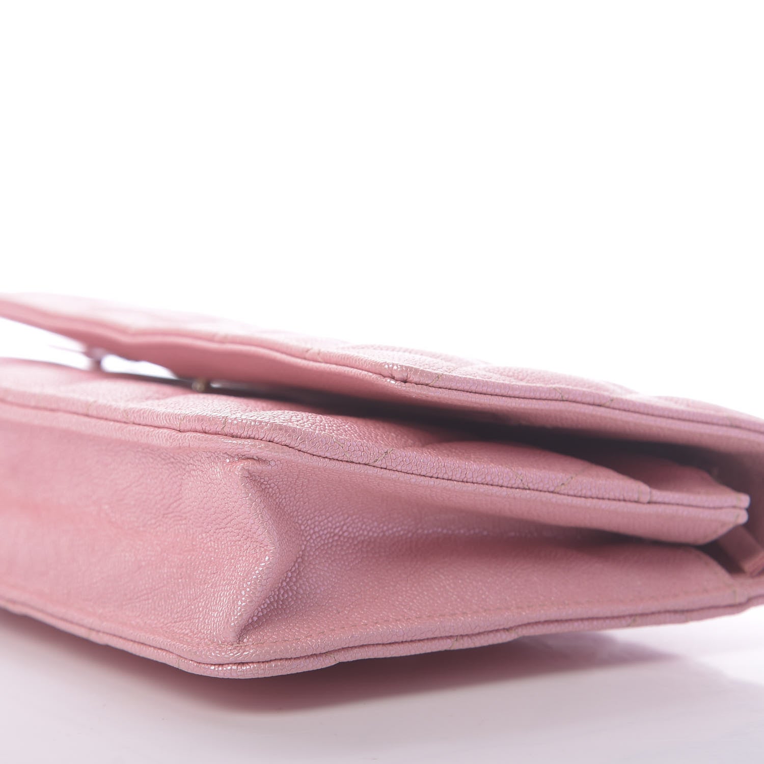 Chanel Iridescent Caviar Quilted Wallet on Chain WOC Rose Pink 7 of 12