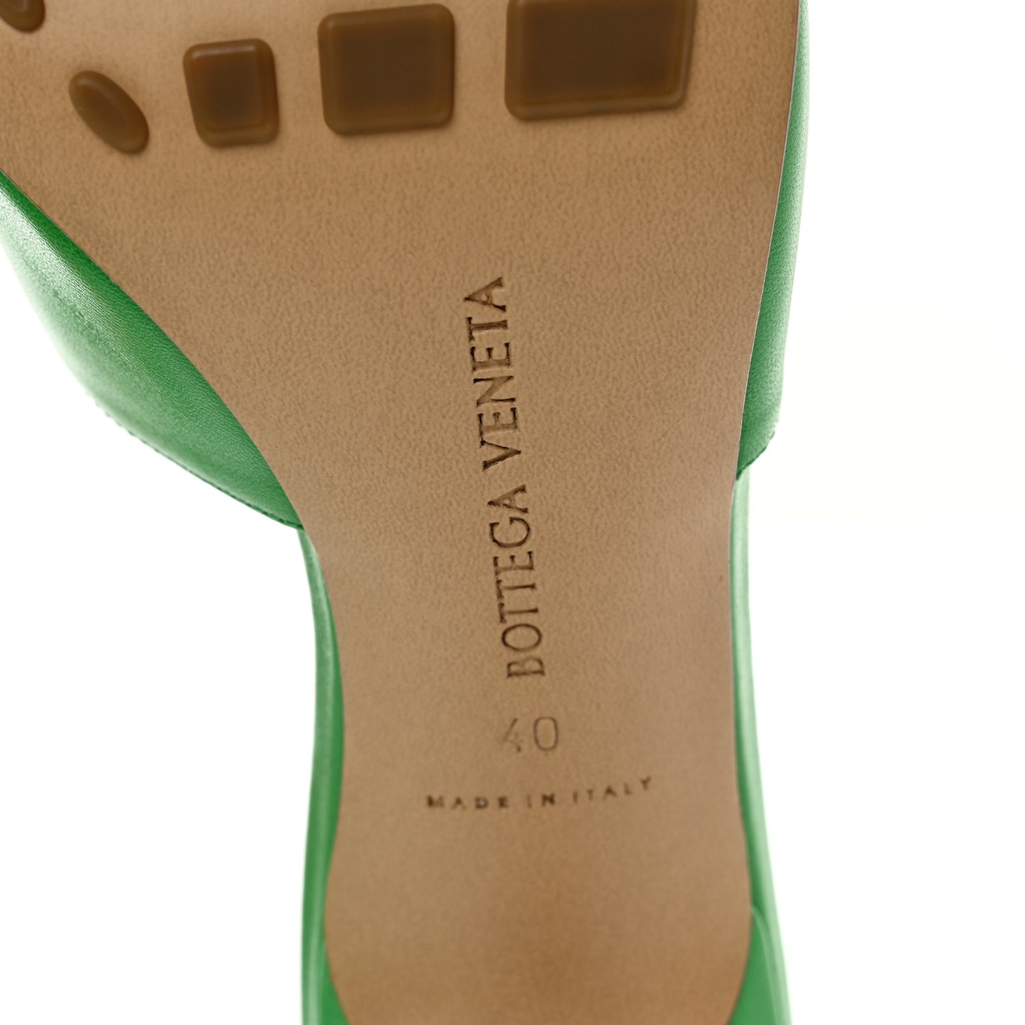 Lambskin Stretch Mule Sandals 40 Grass