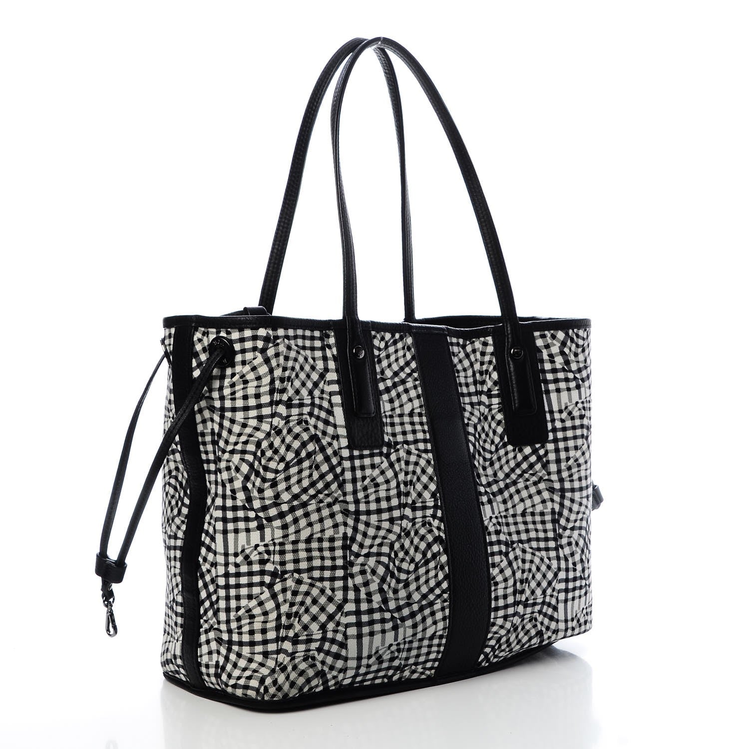 MCM Visetos Medium Liz Reversible Shopper Tote Black 7 of 9