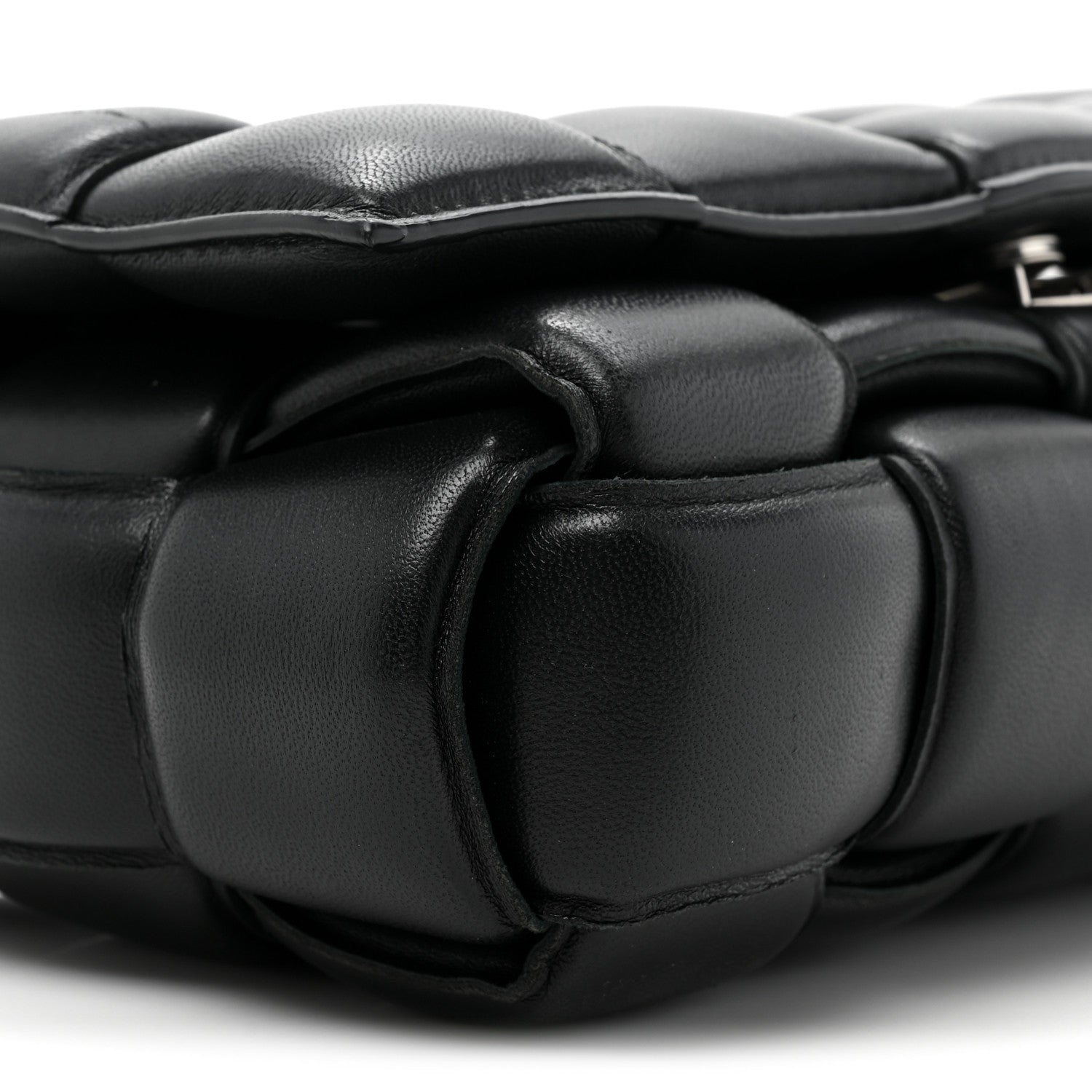 Bottega Veneta Nappa Maxi Intreccio Padded Cassette Crossbody Bag Black 8 of 14