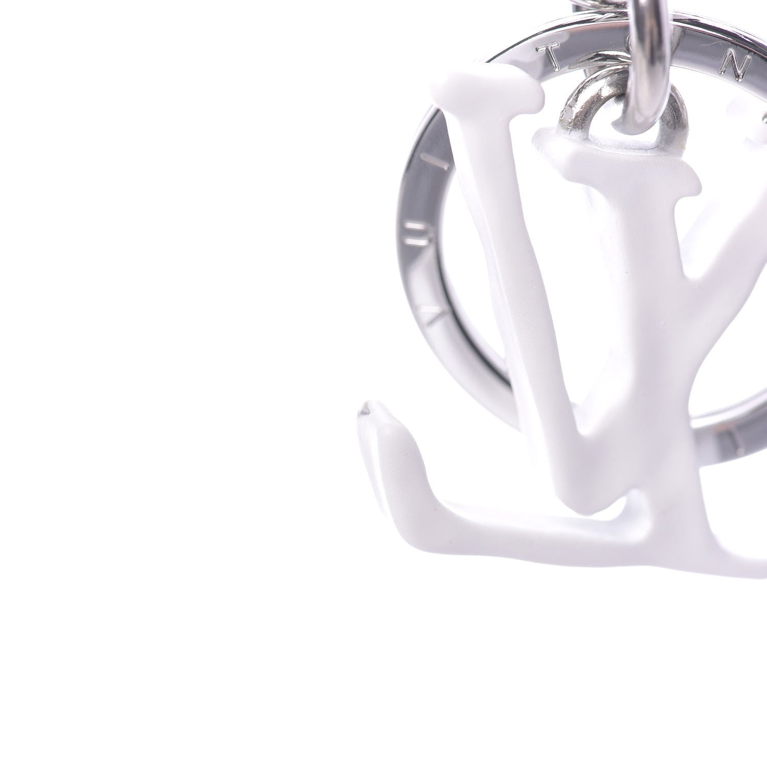 Louis Vuitton LV Sharp Bag Charm Key Holder Silver 3 of 6