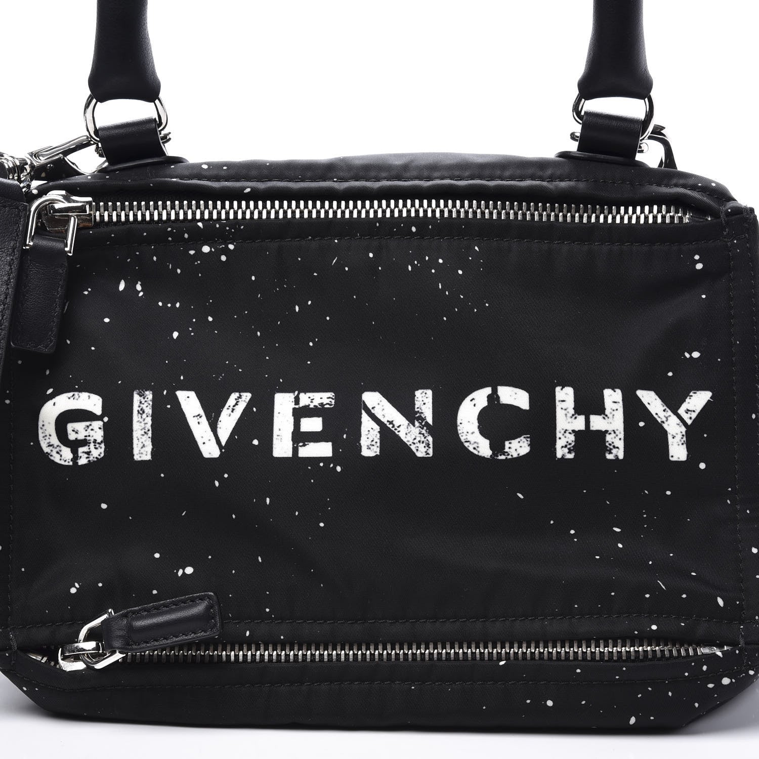 Givenchy Nylon Stencil Small Pandora Black White 10 of 10