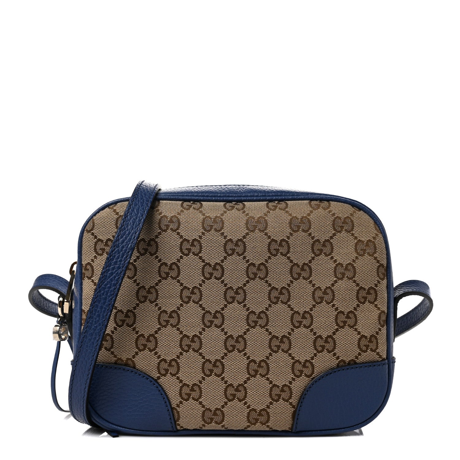 Gucci Monogram Dollar Calfskin Mini Bree Messenger Bag Beige Ebony Caspian 1 of 9