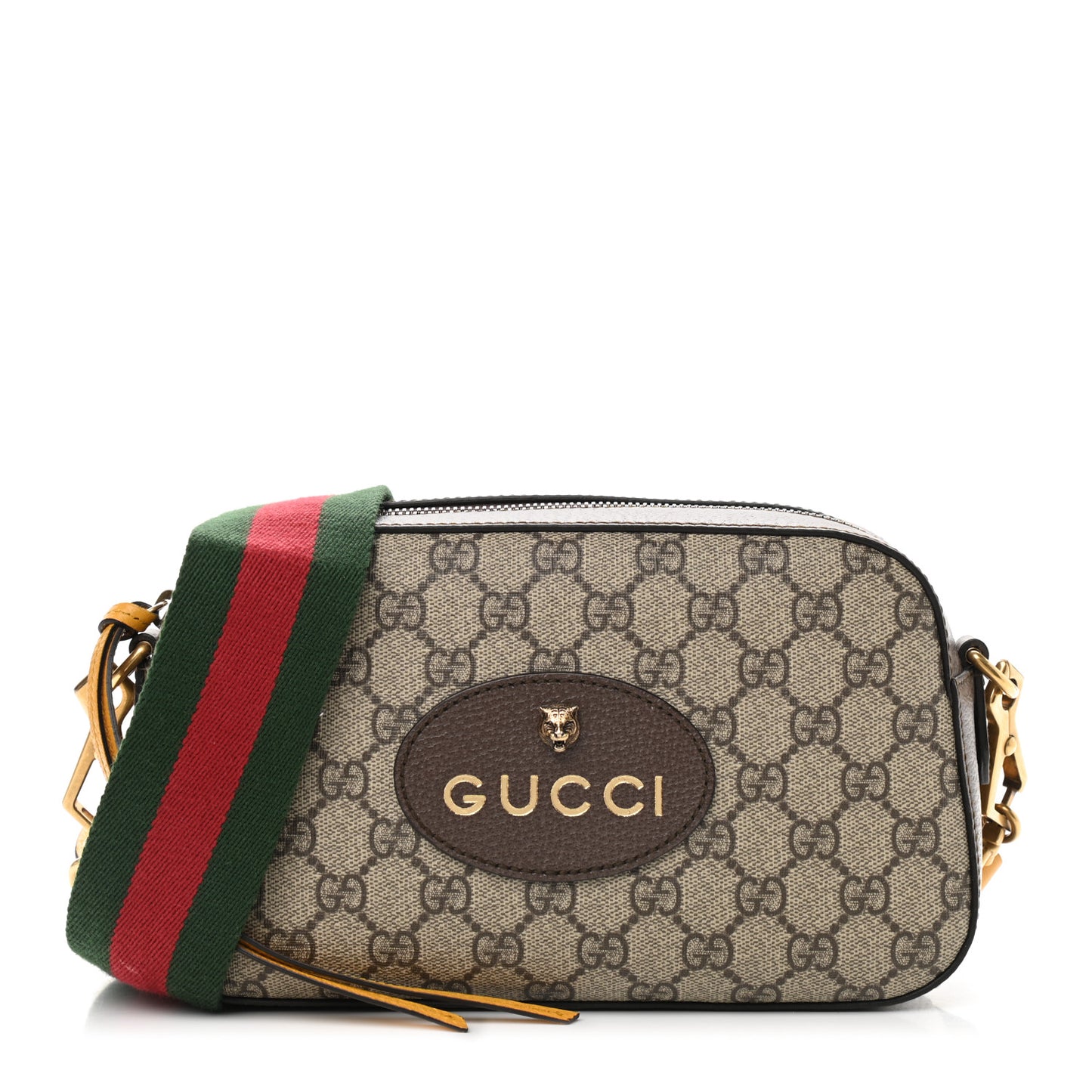 GG Supreme Monogram Web Neo Vintage Shoulder Bag Beige New Acero Crop