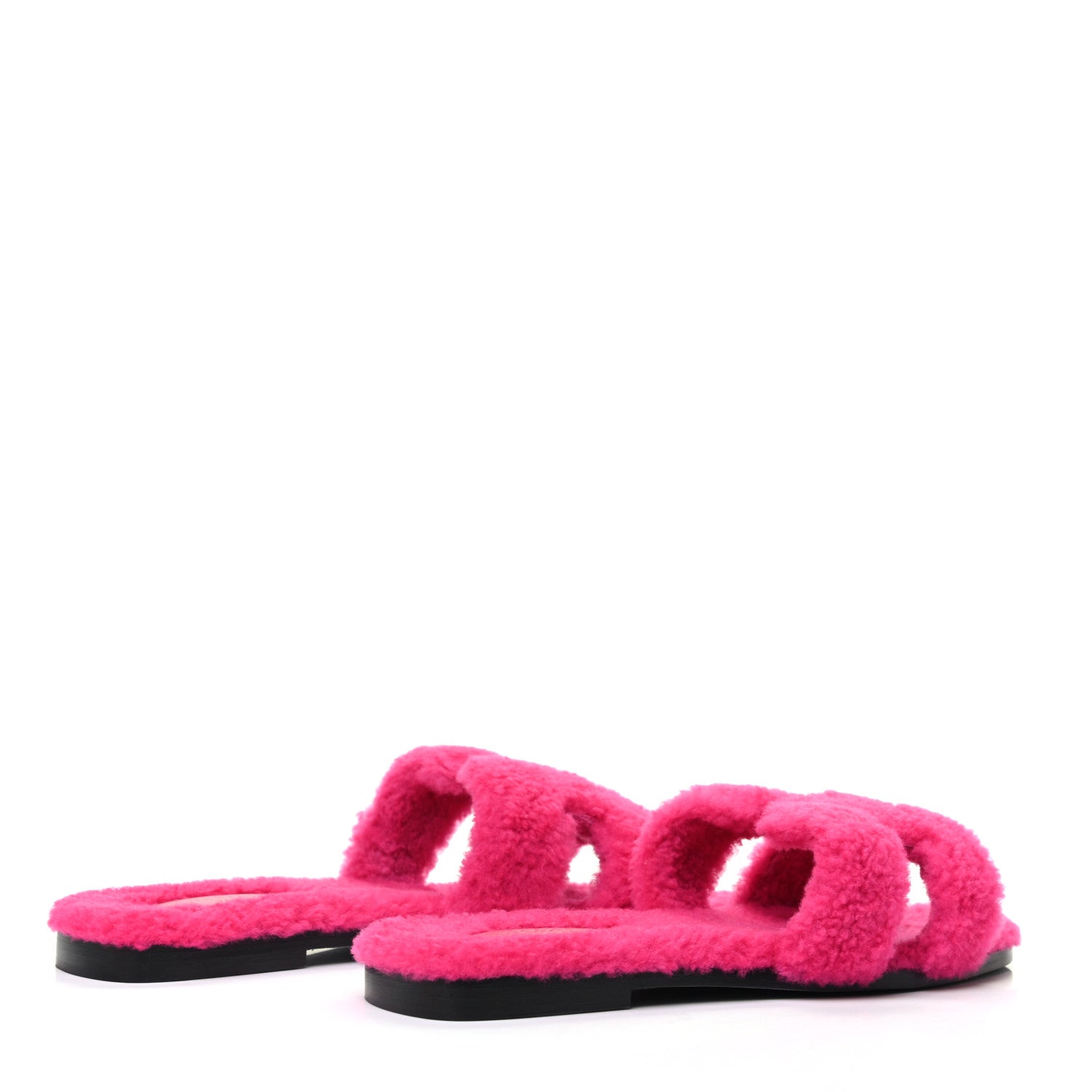 Hermes Woolskin Oran Sandals 39 Rose Fuchsia 4 of 8