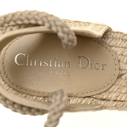 Christian Dior Canvas Mille Fleurs Embroidered Granville Ankle Tie Espadrille 65mm Wedges 40 Multicolor 10 of 10